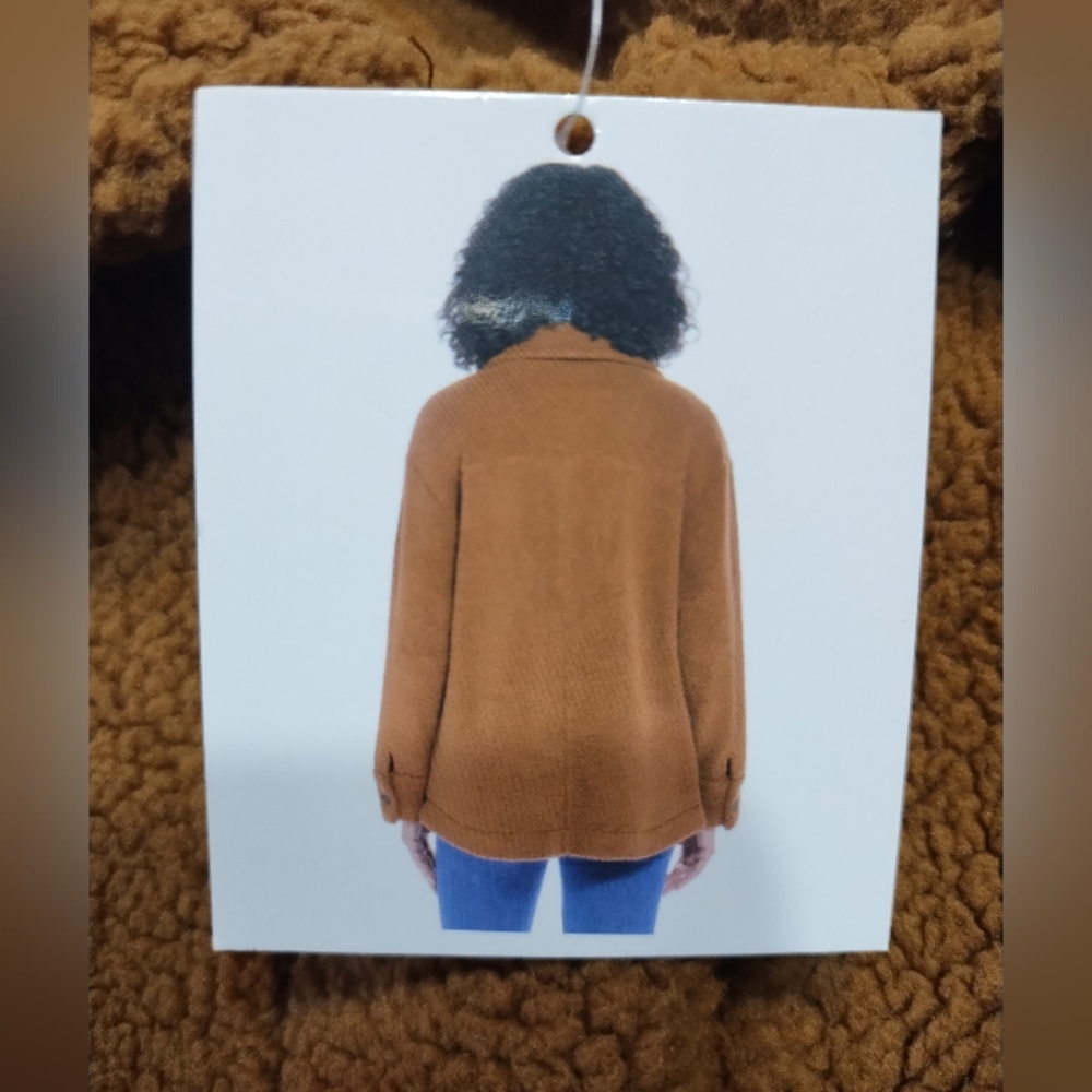 NWT Weatherproof Vintage Fuzzy Fleece Shacket, Jacket, Brown, Size XXL - Picture 4 of 5